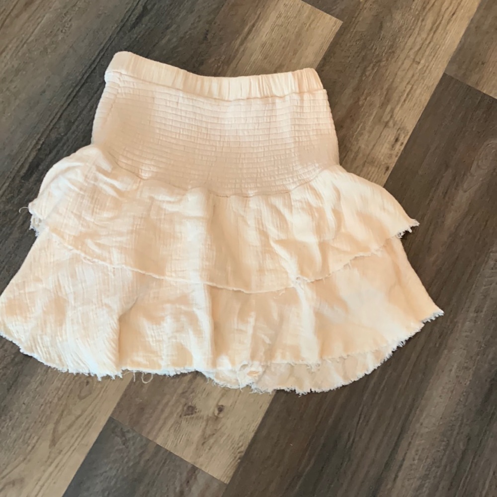 Free the‎ roses fringed tiered mini skirt. Never worn